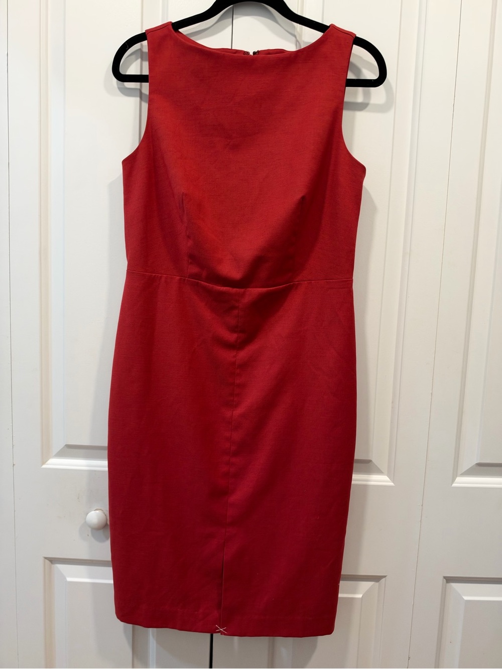 Ann Taylor Red Sleeveless Sheath Midi Dress Size 8 NWT